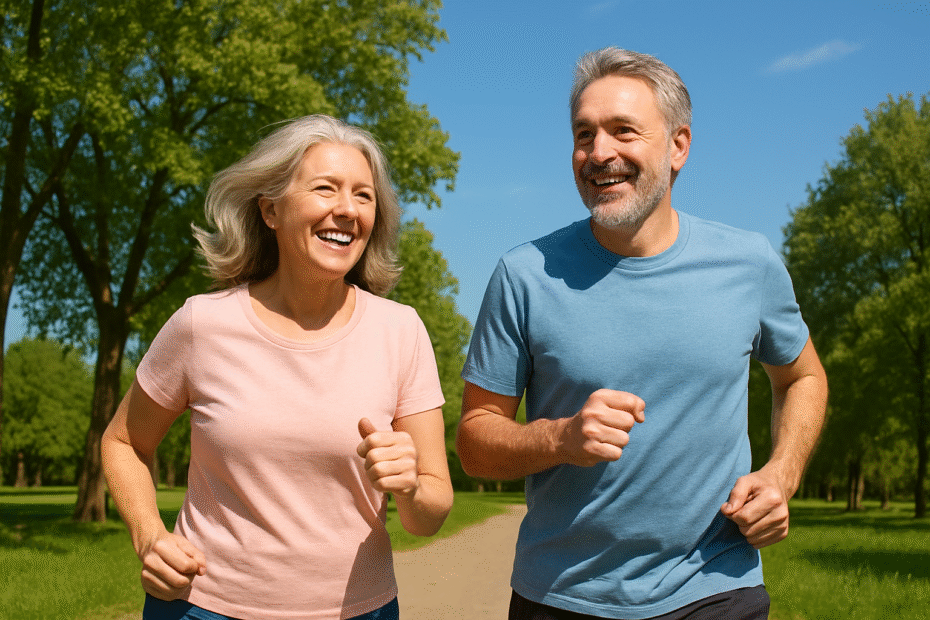 Couple running